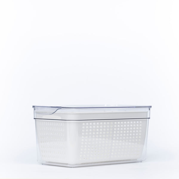 Double Fridge Organiser with Removable Baskets for efficient kitchen storage; ideal for pantry and fridge organisation with pull out bins.