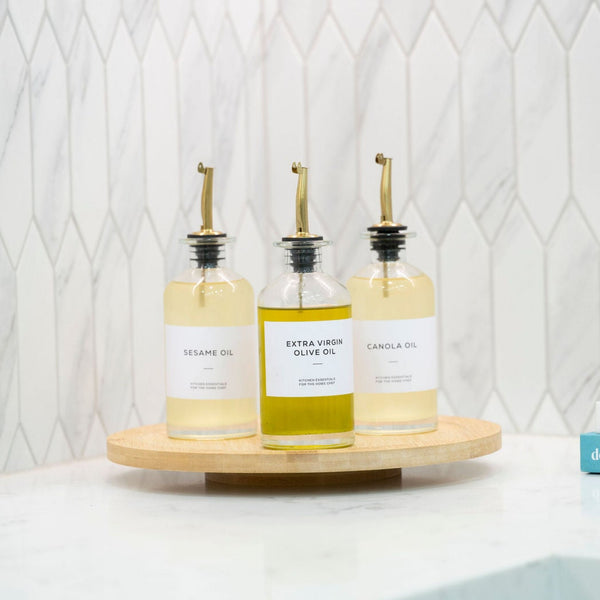 Round Glass Oil & Vinegar Bottle β 350ml Dispenser