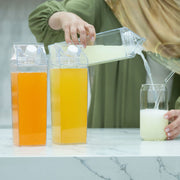 New Home Set Up Pack showcasing glass jars for efficient kitchen organisation and fridge storage, ideal for juices and beverages.