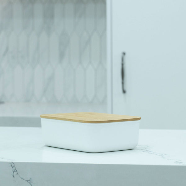 Plastic & Bamboo Storage Containers – Multi-Purpose Organisers for elegant kitchen and pantry organisation.