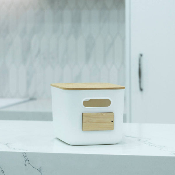 Plastic & Bamboo Storage Containers โ Multi-Purpose Organisers