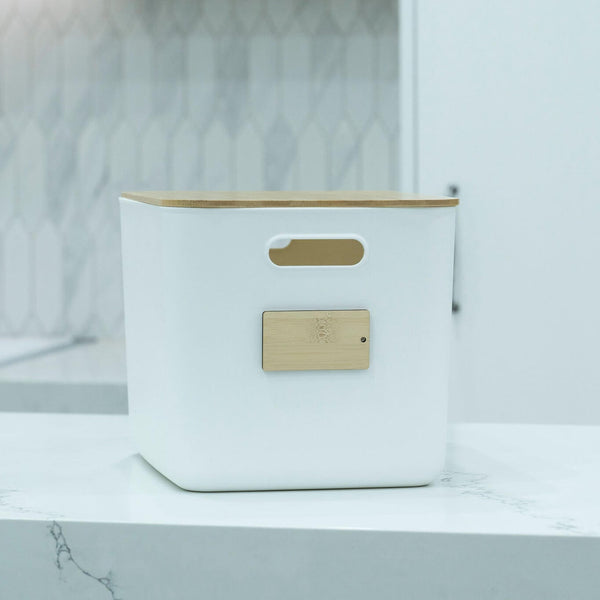 Plastic & Bamboo Storage Containers โ Multi-Purpose Organisers