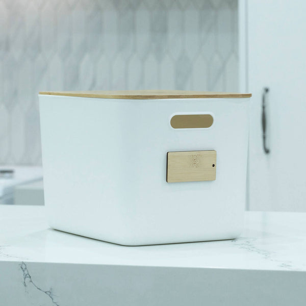 Plastic & Bamboo Storage Containers โ Multi-Purpose Organisers