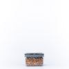 Black Airtight Container with Twist Lock – 500ml filled with almonds, perfect for kitchen and pantry organisation.