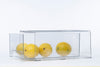 Clear Modular Drawer Organiser – Large in kitchen setting, storing lemons. Ideal for pantry and fridge organisation.