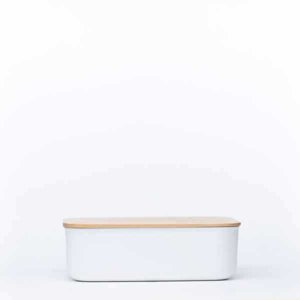 Plastic & Bamboo Storage Containers – Multi-Purpose Organisers, ideal for kitchen or pantry use, offering efficient storage solutions.