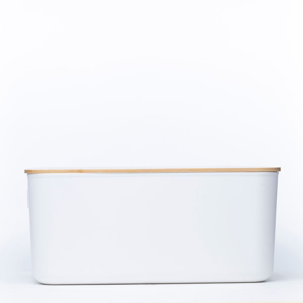 Plastic & Bamboo Storage Containers – Multi-Purpose Organisers, ideal for under sink storage and kitchen organisation.