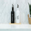 Black Oil and Vinegar Bottle – 500ml Modern Glass Dispenser for kitchen organisation, ideal for stylish, efficient pantry use.