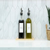 Clear Oil & Vinegar Bottles with Bamboo Tray – 500 ml showcased on a kitchen countertop for pantry and drawer organisation.