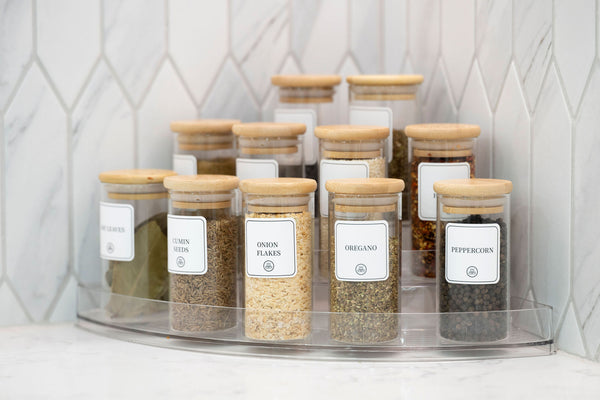 Clear 3-Tier Corner Spice Rack