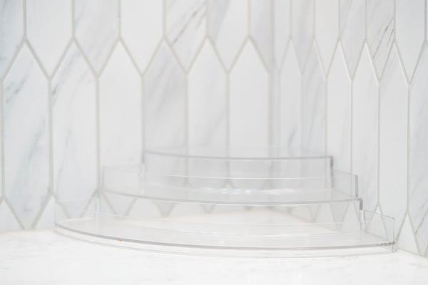 Clear 3-Tier Corner Spice Rack with 11 × 160 ml Spice Jars