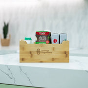 Bamboo Storage Tub – Large on kitchen counter holding pantry items, ideal for pantry organisation and storage organisers.
