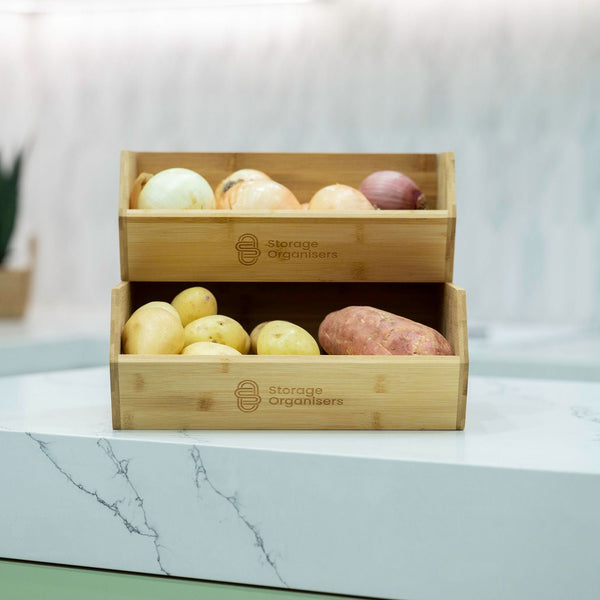 Bamboo Stackable Organiser – Wide