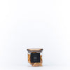Square Acacia Lid Glass Jar filled with dried fruit, ideal for pantry organisation and kitchen storage solutions.