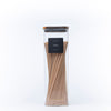 Square Acacia Lid Glass Jar filled with pasta, ideal for pantry organisation and kitchen storage solutions.