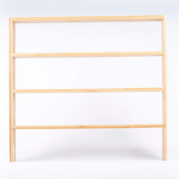 Bamboo Standing 4-Tier Shelf for effective kitchen and pantry organisation, ideal for use as versatile storage organisers.