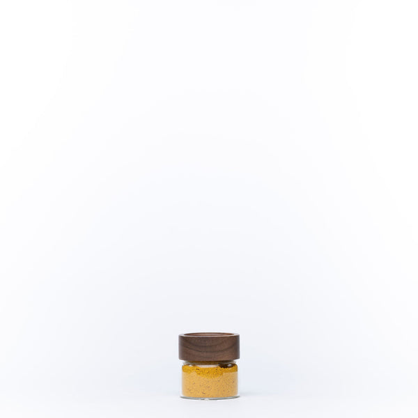 Acacia Screw On Spice Jar – 2 Sizes for pantry organisation with glass jar body and wooden lid, ideal for kitchen storage organisers.