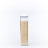 Elegant White Airtight Container – 1800ML filled with rice, perfect for kitchen storage and pantry organisation.