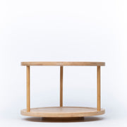 Double-Tier Bamboo Lazy Susan – 30cm Rotating Organiser for efficient kitchen pantry storage and easy access to items.