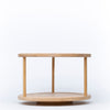 Double-Tier Bamboo Lazy Susan – 30cm Rotating Organiser for efficient kitchen pantry storage and easy access to items.