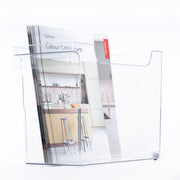 Clear Pull-Out Organiser – Wide, perfect for storing magazines in a kitchen for optimal pantry organisation.