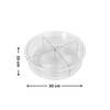 Tall Round Clear Rotating Tray - Lazy Susan for efficient pantry organisation, doubles as a practical kitchen storage organiser.