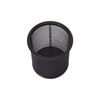 Black mesh pen cup for desk organisation, ideal for office storage and space-saving.