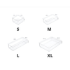 Size comparison of Medium Clear Drawer Organisers – Kitchen Drawer Organiser Set for efficient pantry and drawer storage