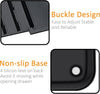 Close-up of Expandable Cutlery Drawer Organiser Tray – Black (7 Slot) with non-slip base and buckle design for kitchen use.