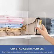 Clear Shelf Divider – 30cm Wardrobe Organiser
