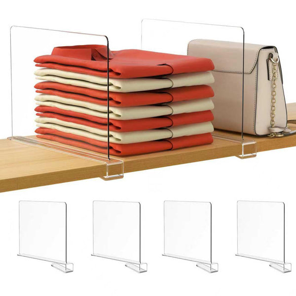 Clear Shelf Divider β 30cm Wardrobe Organiser