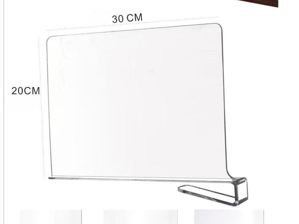Clear Shelf Divider β 30cm Wardrobe Organiser