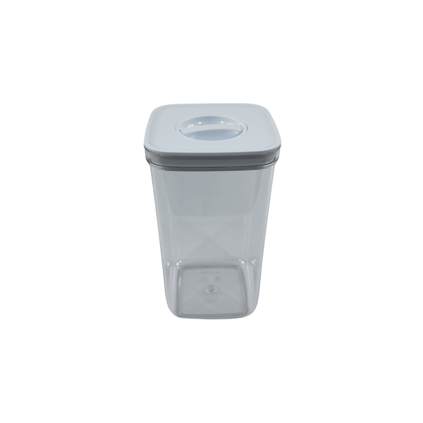 White Twist Canister Set – 16 Pack, ideal for kitchen organisation, featuring clear glass jars for pantry storage.