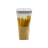 White Twist Canister Set – 16 Pack storing spaghetti, ideal for kitchen and pantry organisation, promotes efficient storage.