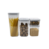 A White Twist Canister Set – 16 Pack displaying pasta, nuts, tea, and breadcrumbs for efficient kitchen and pantry organisation.