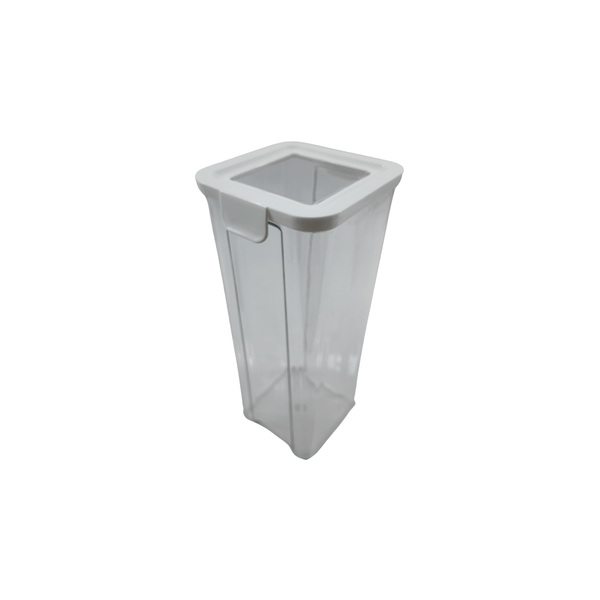 White airtight container with transparent lid for pantry storage, 1900ml capacity.