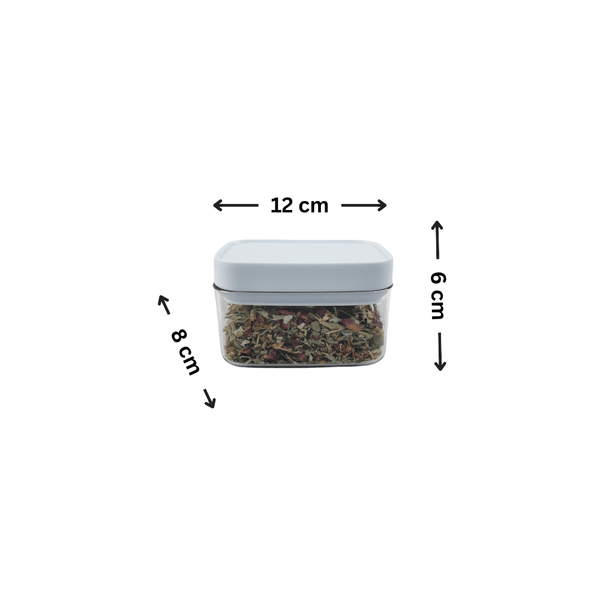 Compact White Airtight Container โ 15 Pack for kitchen spices, perfect for fridge organisers or pantry organisation.