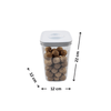 White Twist Canister Set – 16 Pack storing nuts, ideal for pantry organisation and kitchen storage. Use in drawers or under sink. Clear view design.