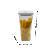 White Twist Canister Set – 16 Pack with spaghetti, ideal for kitchen and pantry organisation. Perfect as storage organisers.
