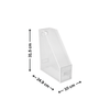 White metal magazine file holder for office or home storage, 31.5x24.9x10 cm.