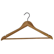 Bamboo Coat Hangers 4 Pack – Black Matte Hook, ideal for wardrobe organisation, offering stylish and sustainable clothes storage solutions.