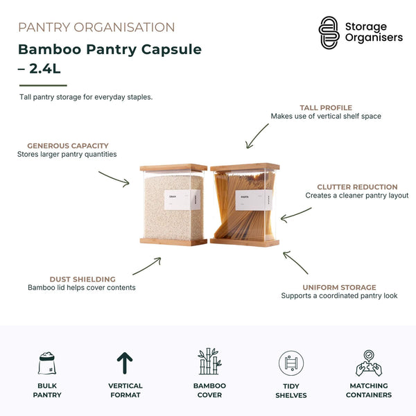 Bamboo Pantry Container β 2.4L