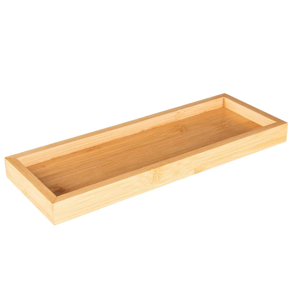Bamboo Rectangle Tray for organising kitchen drawers, ideal for enhancing pantry organisation with natural storage solutions.