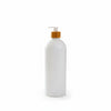 White Bathroom Pump Bottle – 1 L Refillable Dispenser ideal for bathroom storage organisers, enhancing under sink storage solutions.