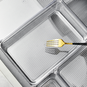 Clear Drawer Organiser Set – 8pc Modular Storage with a sleek design, perfect for kitchen drawer organisation with storage organisers.