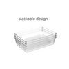 Clear Drawer Organiser Set – 8pc Modular Storage, ideal for stackable kitchen or pantry organisation.