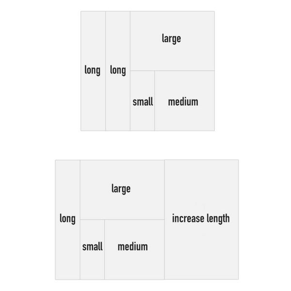 Clear Drawer Organisers – 5 Modular Sizes Available, ideal for kitchen and pantry storage; use as drawer organisers for neat spaces.