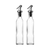 Clear glass oil and vinegar dispenser bottles, 550ml, perfect for kitchen storage and home organization, stylish and practical.