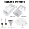 Glass Oil & Vinegar Dispenser Set – 2 Pack (500ml, Book Style) including oil spouts, funnel, and labels for kitchen organisation.