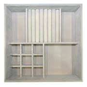 Grey Felt Jewellery & Accessory Tray 366x366x95mm for kitchen organisation, ideal drawer organiser, stylish storage solution.